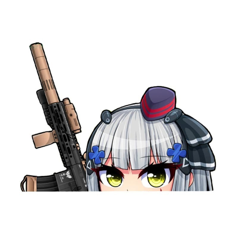 Girls' Frontline 'HK416 | Tactical Gun' Vinyl Car Peeker Sticker