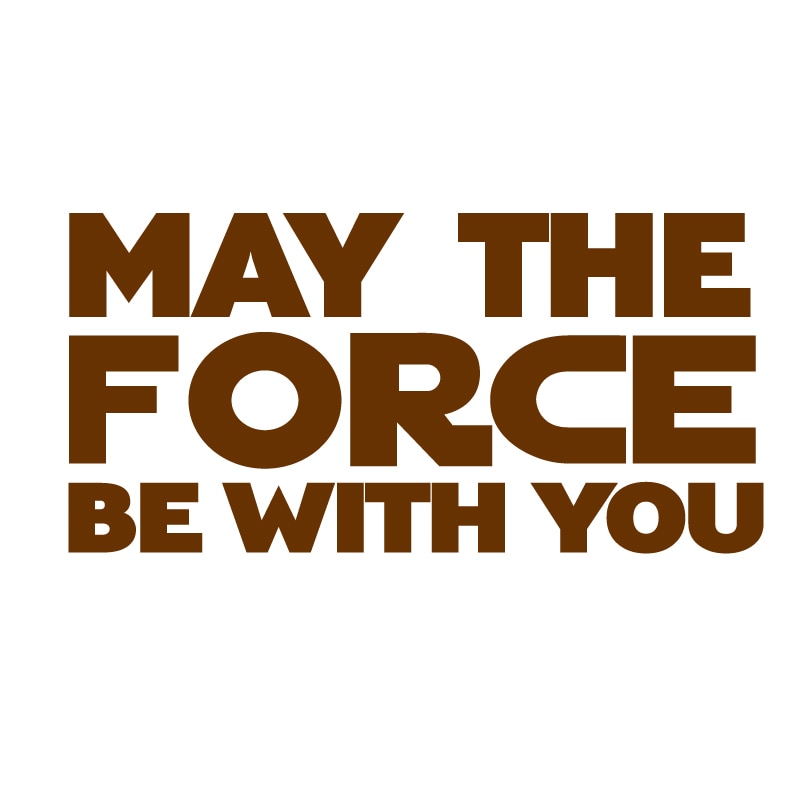 Star Wars 'May The Force Be With You' Vinyl Car Sticker