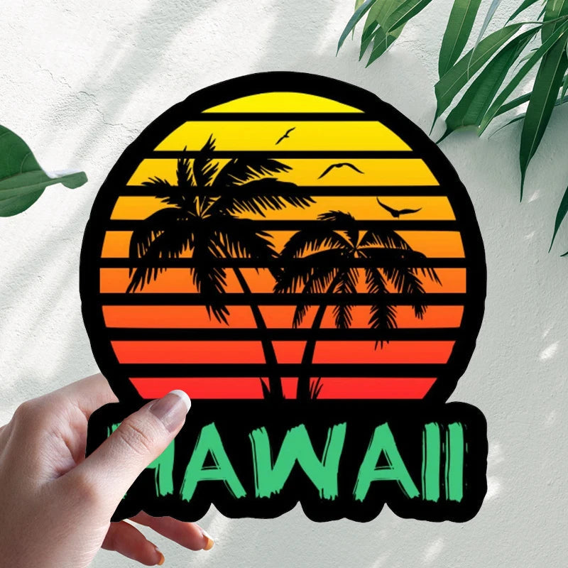 Hawaii 'Palm Trees' Vinyl Car Sticker