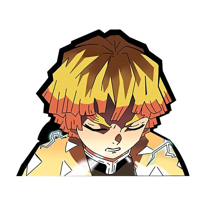 Demon Slayer 'Zenitsu | Fuming in Anger' Vinyl Car Sticker