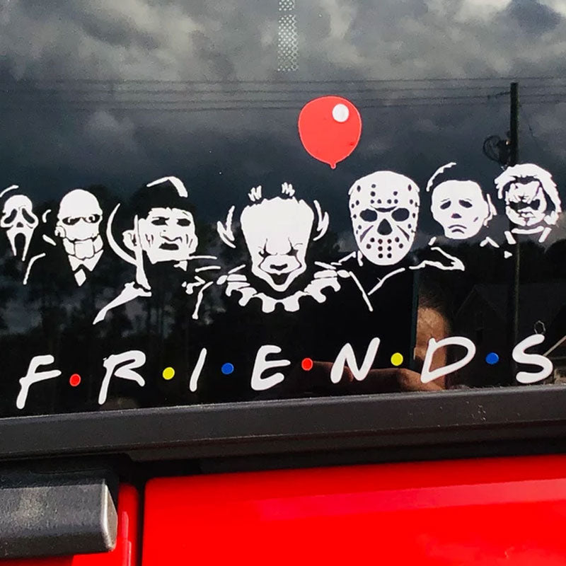 Friends 'Classic Horror Killers' Vinyl Car Sticker