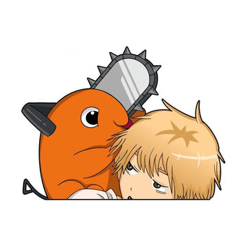 Chainsaw Man 'Pochita and Denji | Looking' Vinyl Car Peeker Sticker