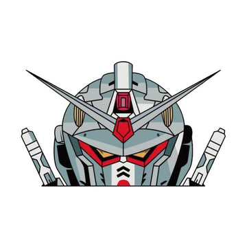 Mobile Suit 'Gundam Head | Gray' Vinyl Car Peeker Sticker