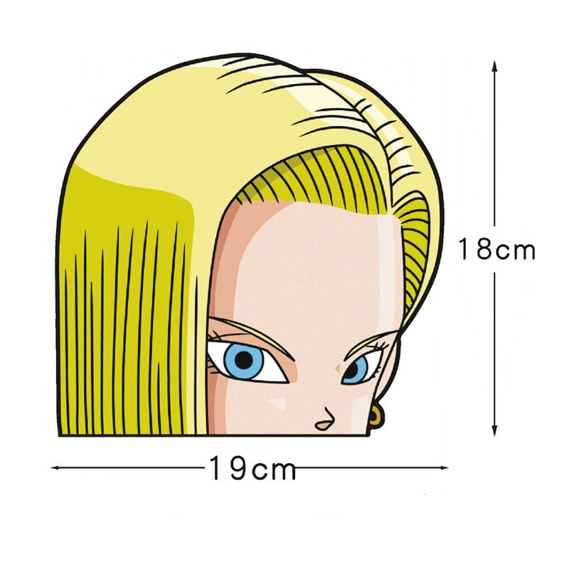 Dragon Ball Z 'Android 18' Vinyl Car Peeker Sticker