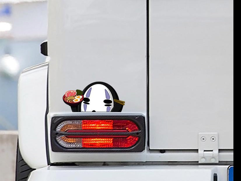 Spirited Away 'No-Face | Eating Ramen'  Vinyl Car Peeker Sticker