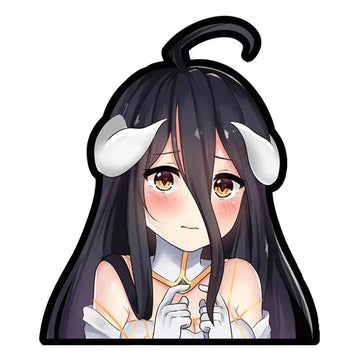 Overlord 'Albedo | Blushed' Vinyl Car Peeker Sticker
