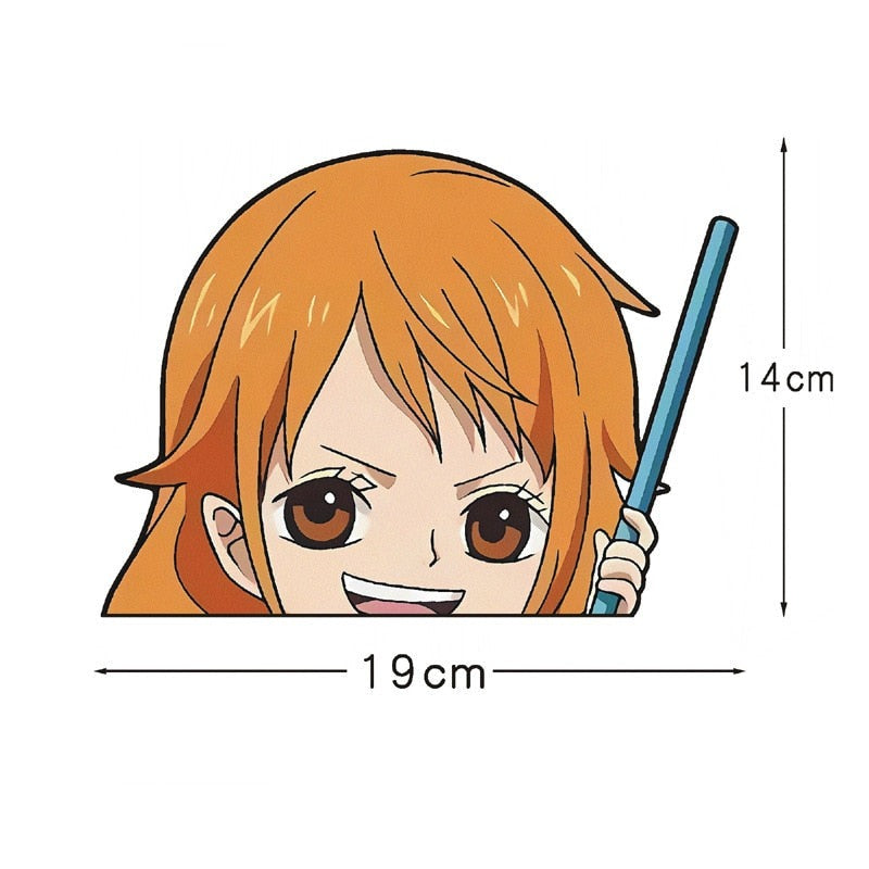One Piece 'Nami | Smiling' Vinyl Car Peeker Sticker
