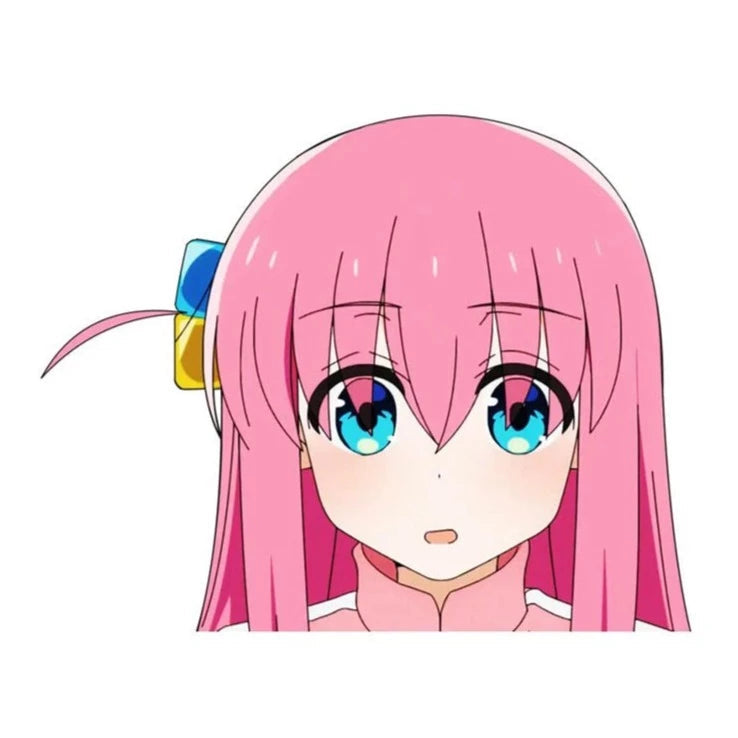 Bocchi the Rock! 'Hitori Gotoh | Shocked' Vinyl Car Peeker Sticker