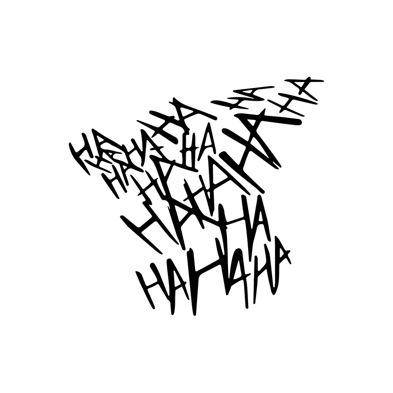 Joker Laugh 'Hahahaha' Vinyl Car Sticker