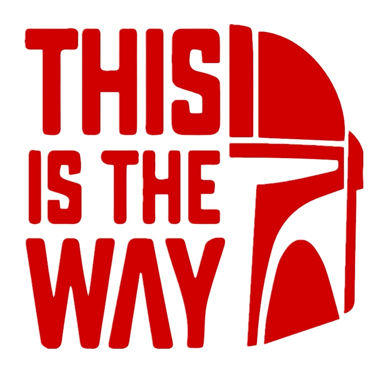 Star Wars 'This Is The Way | Half Mandalorian Helmet' Vinyl Car Sticker