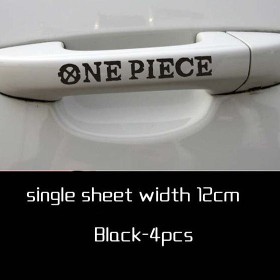 One Piece 'Black And White | Set of 4' Vinyl Car Sticker