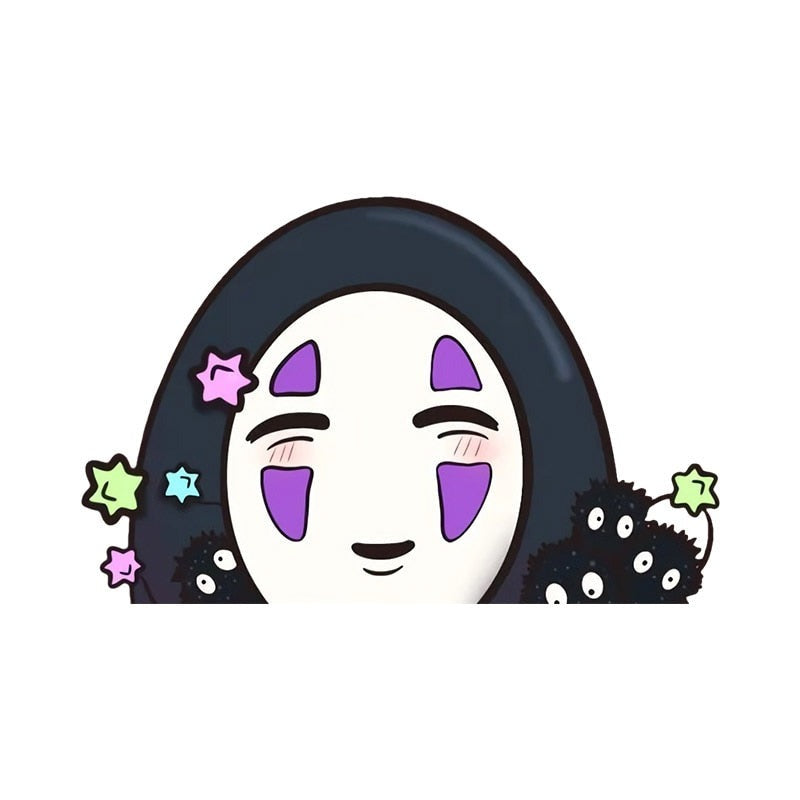 Spirited Away 'Happy No-Face and Soot Sprites' Vinyl Car Peeker Sticker