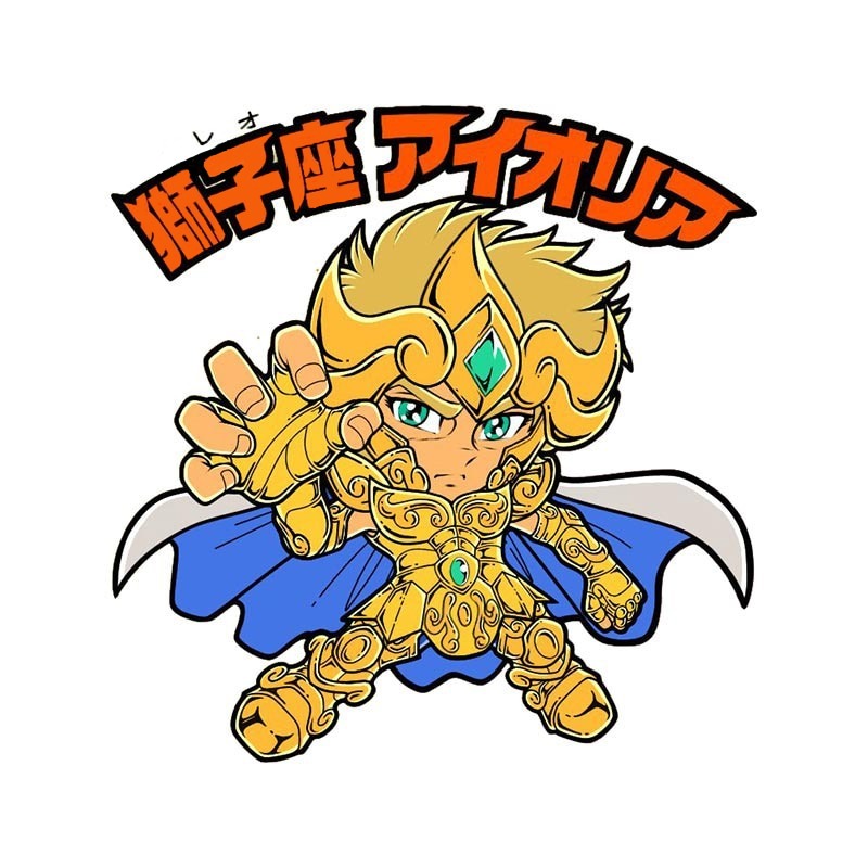 Saint Seiya 'Chibi Leo Aiolia | Gold Cloth' Vinyl Car Sticker