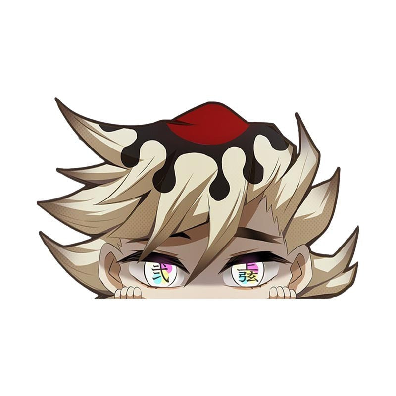 Demon Slayer 'Doma | Upper Moon Two Eyes' Vinyl Car Peeker Sticker