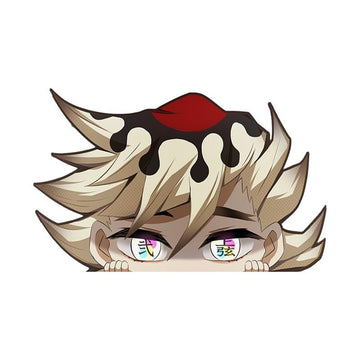 Demon Slayer 'Doma | Upper Moon Two Eyes' Vinyl Car Peeker Sticker