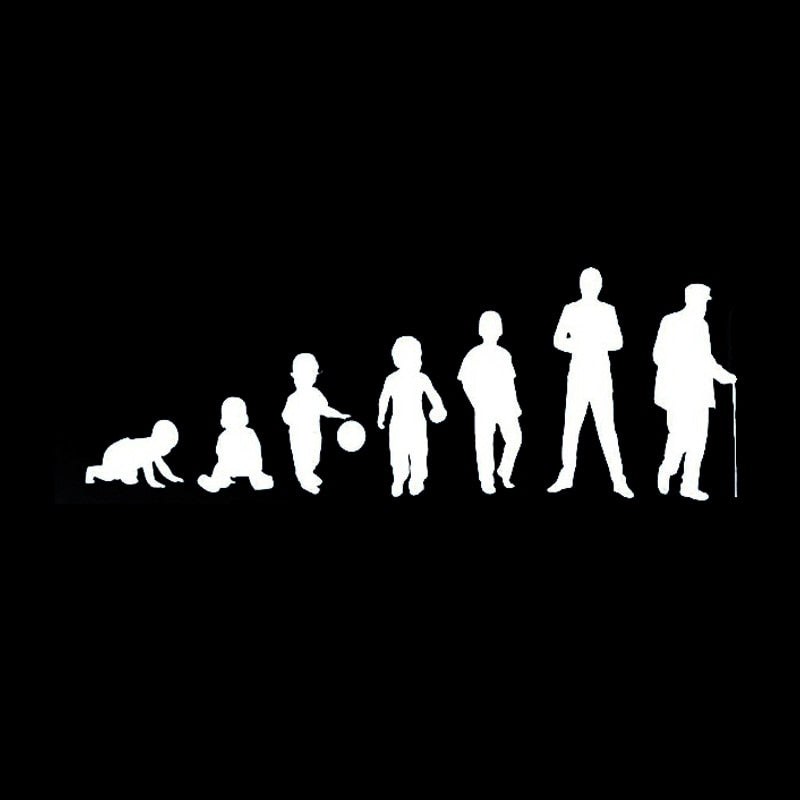 Cool 'Human Evolution' Vinyl Car Sticker