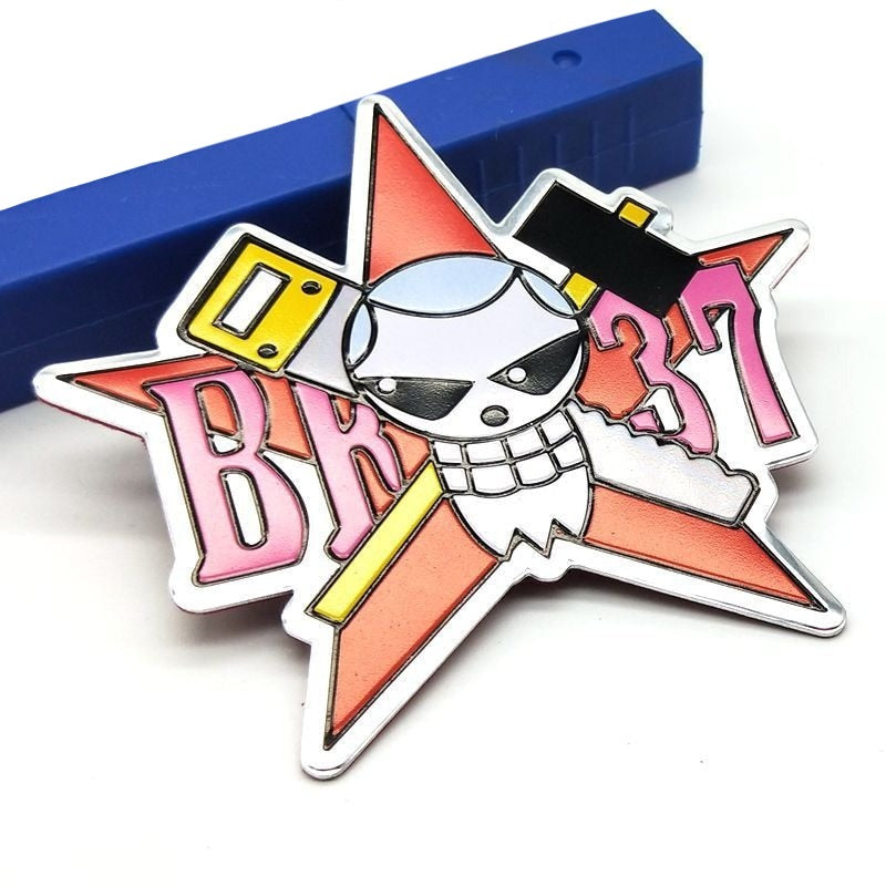 One Piece 'Franky Logo' Metal Car Sticker