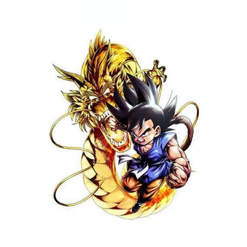 Dragon Ball Z 'Goku And Golden Dragon | Angry' Vinyl Car Sticker