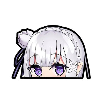 Re:Zero 'Emilia | Staring' Vinyl Car Peeker Sticker