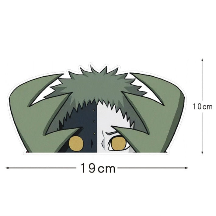 Naruto 'Black And White Zetsu' Vinyl Car Peeker Sticker