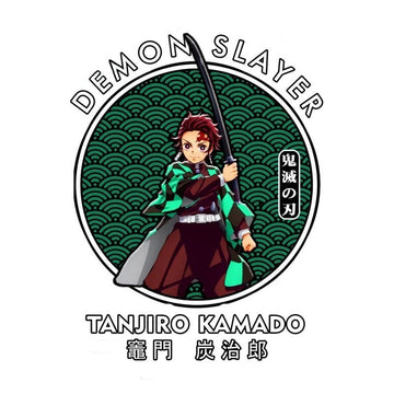 Demon Slayer 'Tanjiro Kamado | Seigaiha Wave' Vinyl Car Sticker