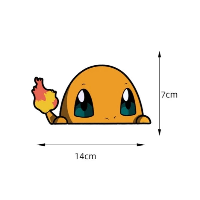 Pokemon 'Charmander' Vinyl Car Peeker Sticker