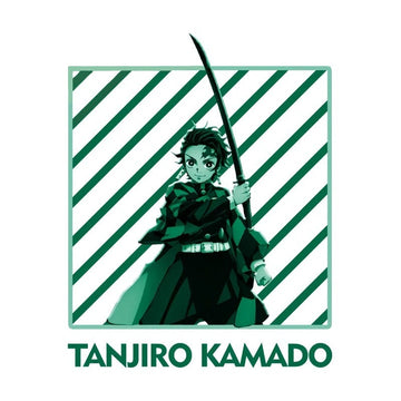 Demon Slayer 'Tanjiro Kamado | Green Stripes' Vinyl Car Sticker