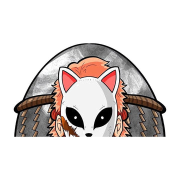 Demon Slayer 'Sabito | Warding Mask' Vinyl Car Peeker Sticker
