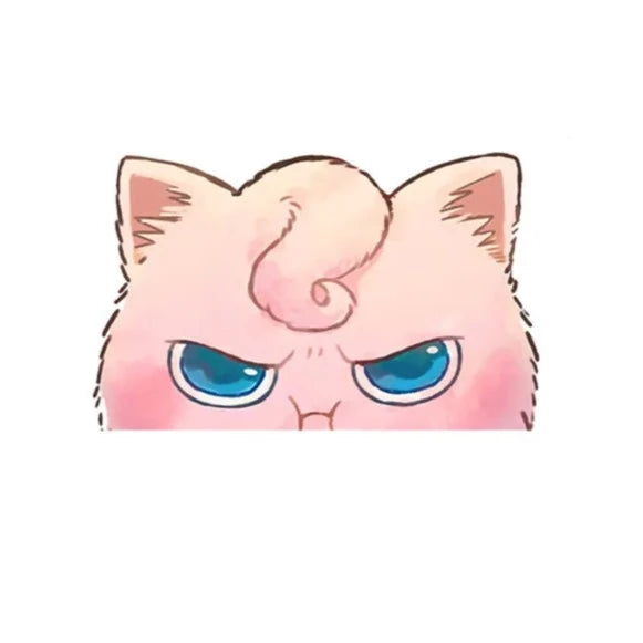 Pokemon 'Jigglypuff | Angry' Vinyl Car Peeker Sticker