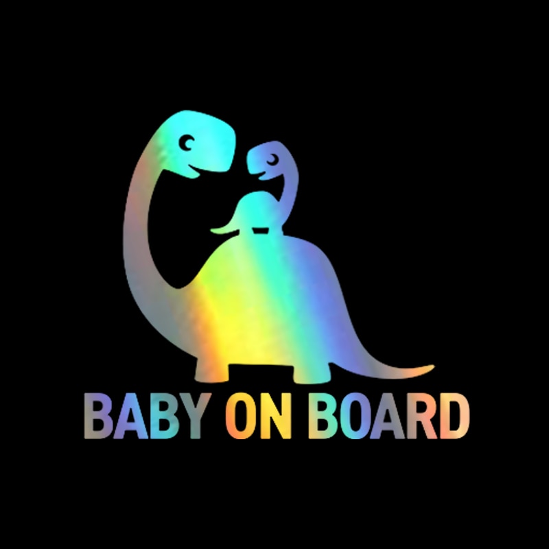 Baby On Board 'Mother And Baby Dinosaur' Vinyl Car Sticker