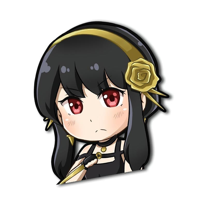 Spy x Family 'Chibi Yor Forger | Sad' Vinyl Car Peeker Sticker