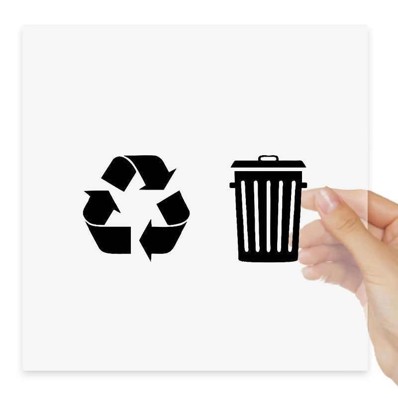 Cool 'Recycle and Trash Bin' Vinyl Car Sticker