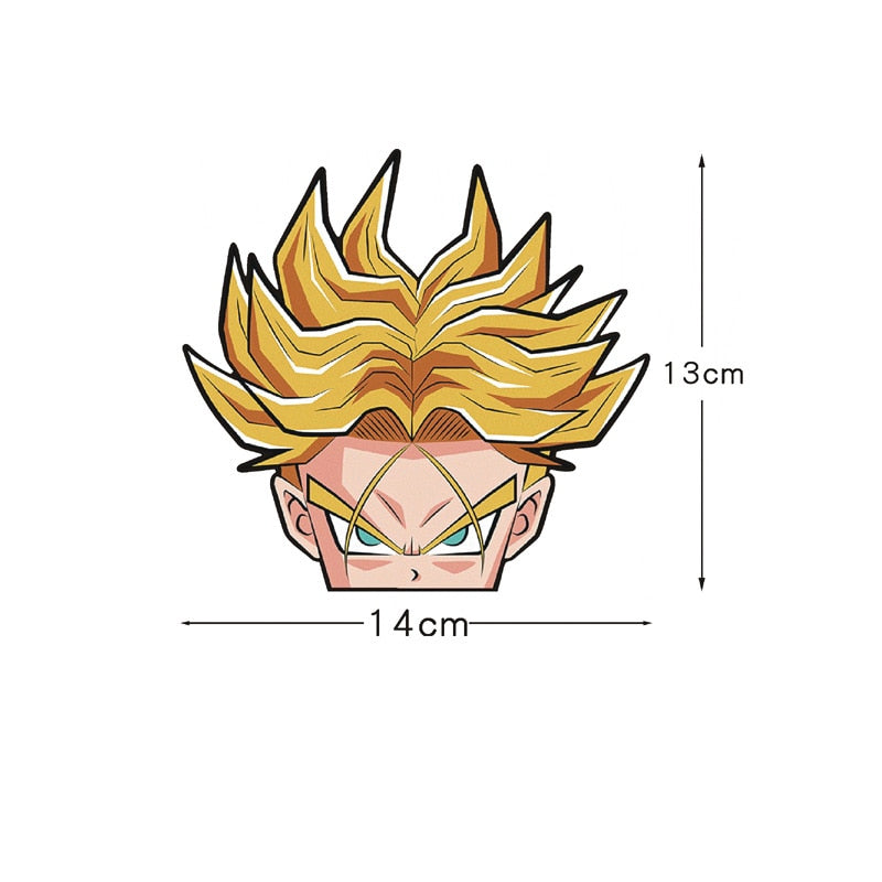 Dragon Ball Z 'Super Saiyan Trunks | Angry' Vinyl Car Peeker Sticker