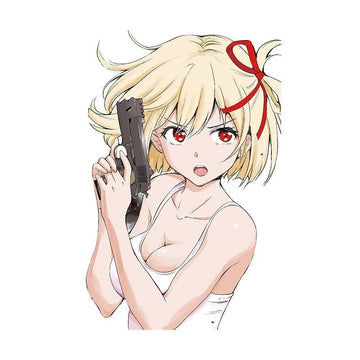 Lycoris Recoil 'Chisato Nishikigi | Holding Gun' Vinyl Car Sticker