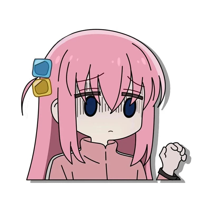 Bocchi the Rock! 'Hitori Gotoh | Sad' Vinyl Car Peeker Sticker