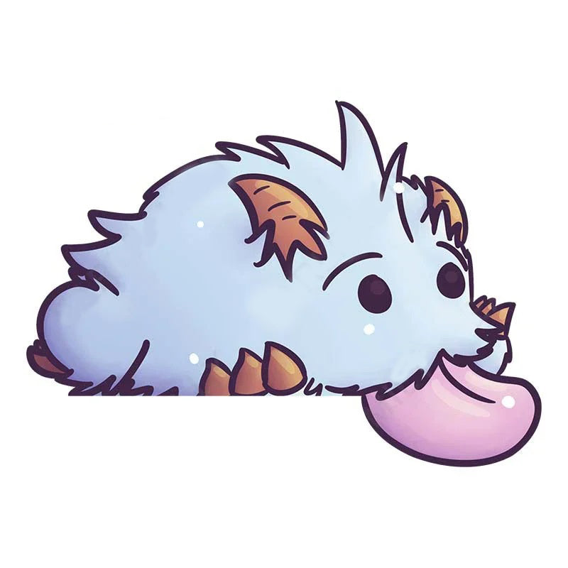 League of Legends 'Poro | Waiting' Vinyl Car Peeker Sticker