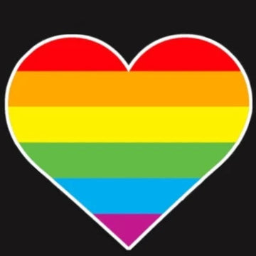 LGBTQ+ 'Rainbow Pride Heart' Vinyl Car Sticker