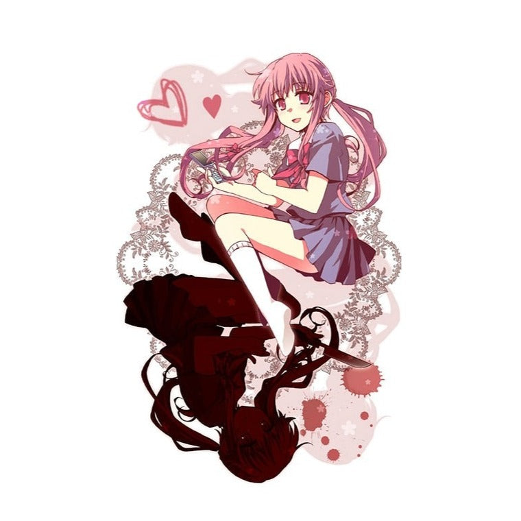 Future Diary 'Yuno Gasai | Cellphone and Knife' Vinyl Car Sticker