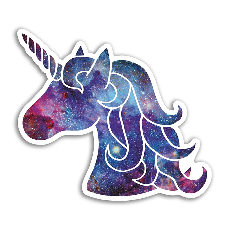 Galaxy Unicorn 'Head' Vinyl Car Sticker