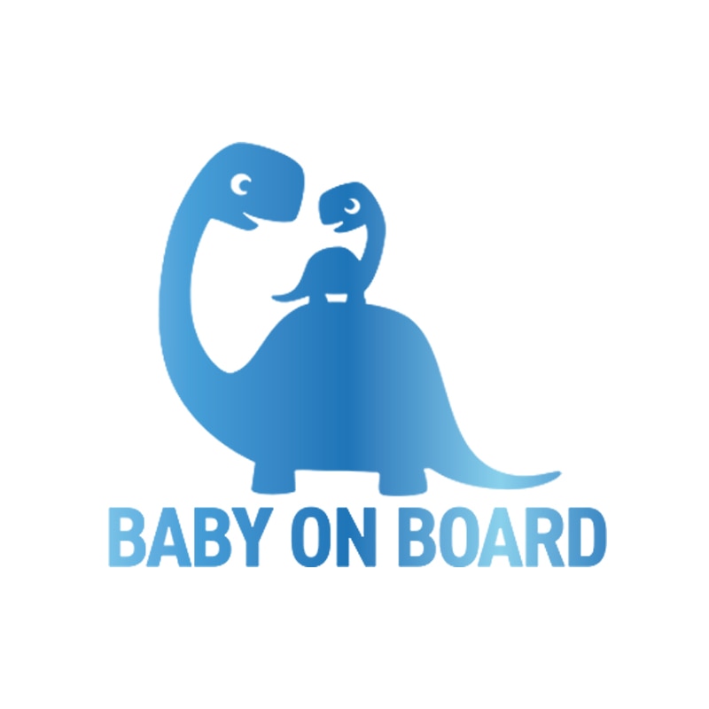 Baby On Board 'Mother And Baby Dinosaur' Vinyl Car Sticker
