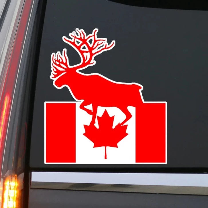 Canada Flag 'Deer' Vinyl Car Sticker
