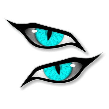 Evil Eyes 'Light Blue' Vinyl Car Sticker