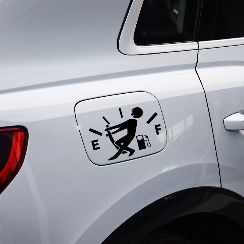 Funny Fuel Tank 'E | F | 1.0' Vinyl Car Sticker