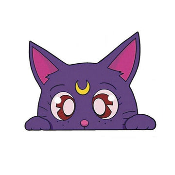 Sailor Moon 'Luna | Looking' Vinyl Car Peeker Sticker