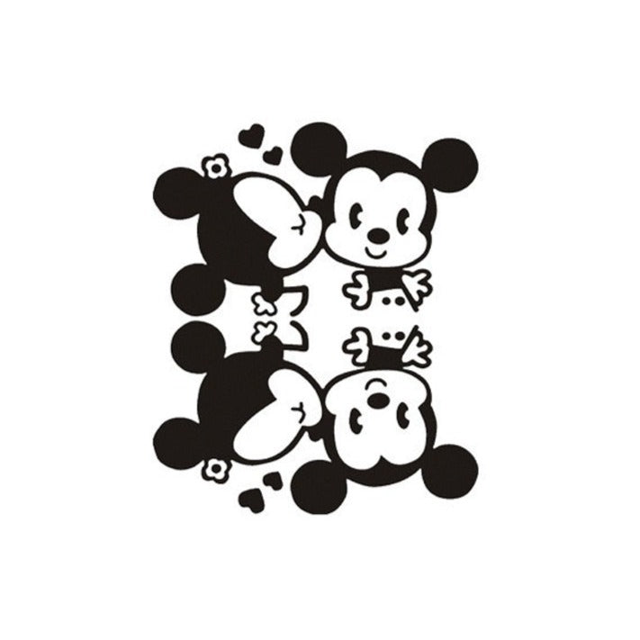 Mickey Mouse 'Minnie Kiss Mickey | Hearts' Vinyl Car Sticker