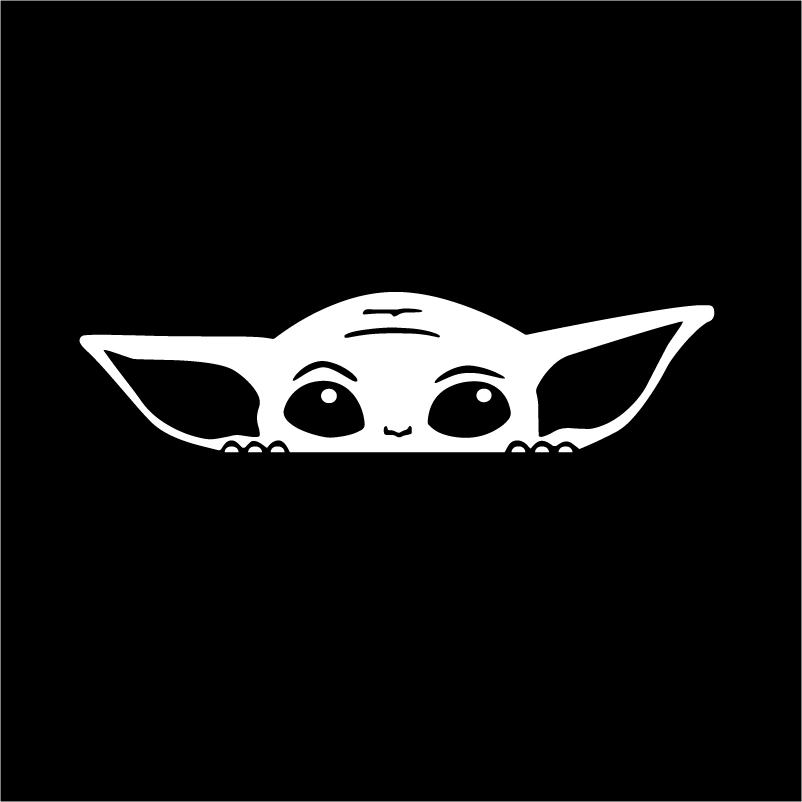 Star Wars 'Baby Yoda | Look Up' Vinyl Car Peeker Sticker
