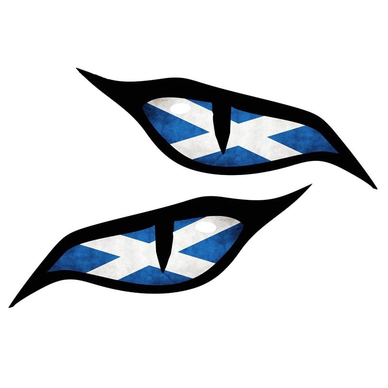 Evil Eyes 'Scotland Flag' Vinyl Car Sticker
