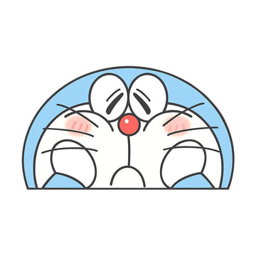 Doraemon 'Sad | Right' Vinyl Car Peeker Sticker