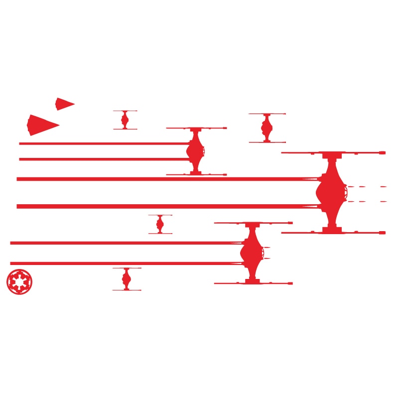 Star Wars 'Tie Fighters Battle | Shooting' Vinyl Car Sticker