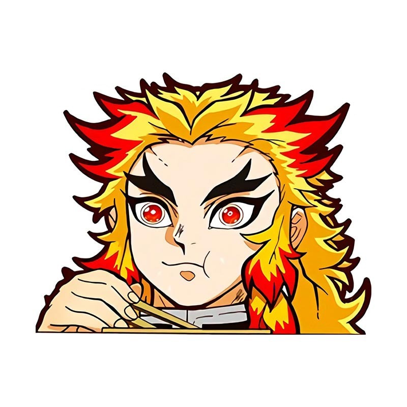 Demon Slayer 'Kyojuro Rengoku | Eating with Chopsticks' Vinyl Car Sticker